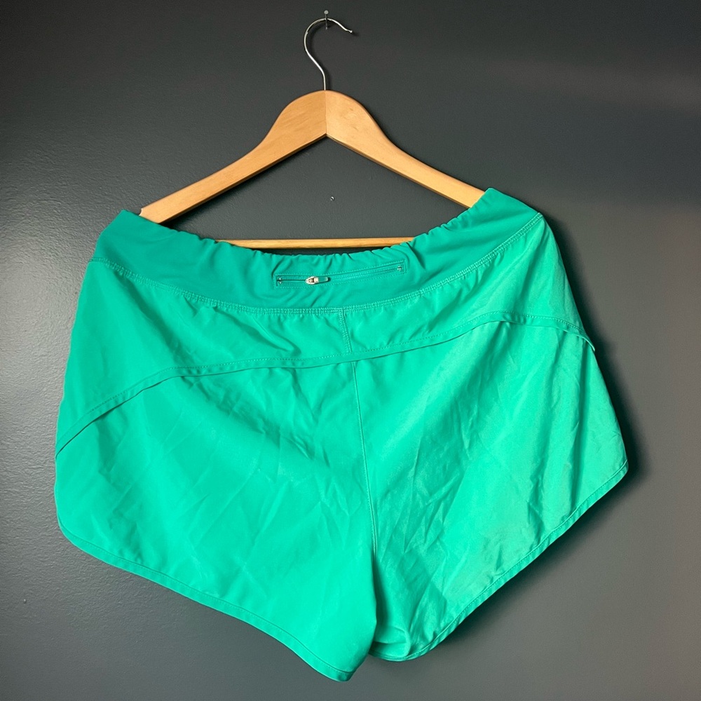 Women's Green Athletic Shorts (L) with Mesh